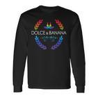 Dolce And Lgbtq Banane Pride Grafik Niedlich Regenbogen Langarmshirts