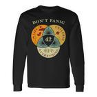 Don't Panic Life Universe Everything 42 Science Fiction Space Lovers Langarmshirts