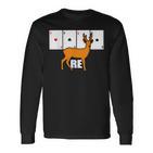 Double Head Card Game Re Langarmshirts