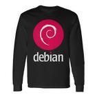 Double-Sided Debian Linux Software Of The Dedicated Community Langarmshirts