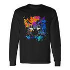 Drum Set Colourful Instrument Band Drums Music Musician Langarmshirts