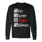 Eat Sleep Anime Repeat Manga Anime Manga Japan Outfit Langarmshirts