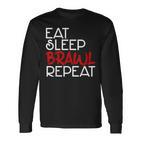 Eat Sleep Brawl Repeat Gamer Gamer Game Children's Star Langarmshirts