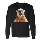 Eisbär Mit Sonnenbrille Tierliebhaber Bären Süßes Eisbären Langarmshirts