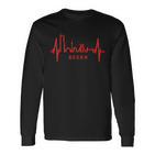 Essen Skyline Heartbeat Ruhrpott Fan Heart Love Essen Langarmshirts