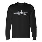 FA-18 F-18 Super Hornet Fighter Plane T Langarmshirts