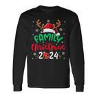 Family Christmas 2024 Santa Reindeer Matching Family Group Langarmshirts