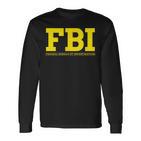 Fbi Federal Office For Investigation Officers 2-Sided Langarmshirts