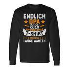 Finally Grandpa 2025 Expecting Grandpa Grandfather Become Announcement Langarmshirts