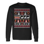 Fireman Ugly Christmas Sweater Fireman Fire Brigade Langarmshirts