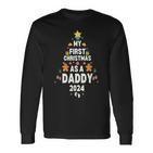 First Christmas As A Daddy 2024 Pregnancy Announcement Langarmshirts