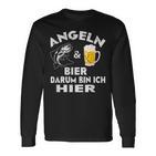 Fisch&Bier Darum Bin Ich Hier Angler Langarmshirts