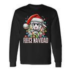 Fleece Navidad Feliz Navidad Sheep Christmas Langarmshirts