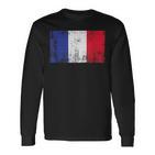 France Flag French Flag Football Fan Langarmshirts