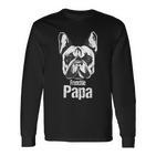 French Bulldog Papa- Frenchie French Bulldog S Langarmshirts