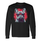 French Bulldog With Sunglasses Langarmshirts