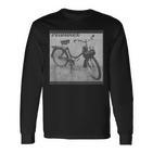 French Old Bike Front Wheel Driveelosolex Langarmshirts