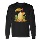 Fresh Pina Colada Fruits And Cocktail For Summer Drinks Langarmshirts