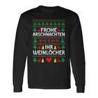 Frohe Arschnachten Ihr Weinlöcher Costume Christmas Langarmshirts