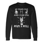 60Th Birthday Rock And Roll 60Th Birthday Gag Langarmshirts