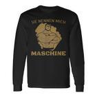 Bodybuilder Training Ich Name Mich Machine Langarmshirts