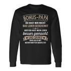 Bonus Dad Stepfather Saying Father's Day Christmas Langarmshirts