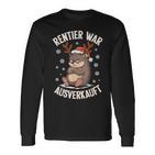 Christmas Hedgehog Reindeer Was Out Sold Out Langarmshirts