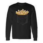 Fries Fast Food Chips In Your Bag Langarmshirts