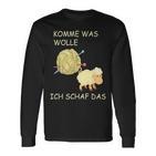 Knitting Saying Comme Was Wolle Ich Sheep Das Langarmshirts