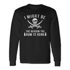 Pirate Pirate Drinking Rum Cruise Langarmshirts