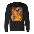 Rock Hyrax Fire Style Langarmshirts