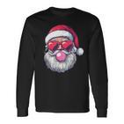 Santa Heart Sunglasses Bubblegum Christmas Santa Langarmshirts