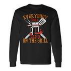 Saying Dad Is On The Grill For Dad On Father's Day Langarmshirts