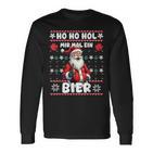 Saying Ho Ho Hol Mir Mal Ein Bier Ugly Christmas Langarmshirts