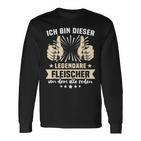 Slogan Fleischer Langarmshirts