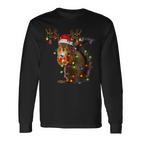 Squirrel Christmas Tree Lights Reindeer Christmas Langarmshirts