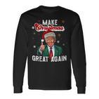 Trump Make Christmas Again Ugly Christmas Sweater Langarmshirts