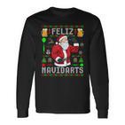 Ugly Christmas Darts Feliz Navidarts Langarmshirts