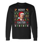 Ugly Jumper Merry Easter Biden Christmas Langarmshirts