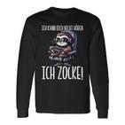 Gaming Ich Kann Dich Nicht Hören Ich Zocke Faultier Langarmshirts