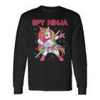 Gaming Spy Unicorn Ninja Gamer Gaming Enthusiast Langarmshirts