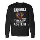 Geheult Erst Wenn Es Stark Blutet Handball Hanballer Langarmshirts