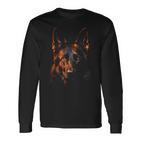 German Shepherd Graphic Pet Illustration Dog German Shepherd Langarmshirts