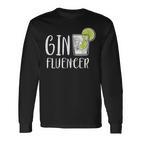 Ginfluencer Cocktail Gin Tonic Juniper Schnapps Alcohol Langarmshirts