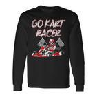 Go Kart Racer Red Kart Racing Kart Langarmshirts