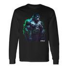 Gorilla Monkey Gym Wear Bodybuilding Workout Motivation Langarmshirts