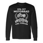 Grandpa With Motorcycle Nur Cooler Biker Hobby Langarmshirts