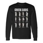 Greek Gods And Goddesses Old Greek Mythology Langarmshirts