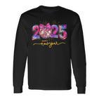 Happy New Year 2025 Pink Coquette Party Family Matching 2025 Langarmshirts