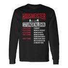 Hausmeister Hourly Wage Haustechnik Janitory Langarmshirts